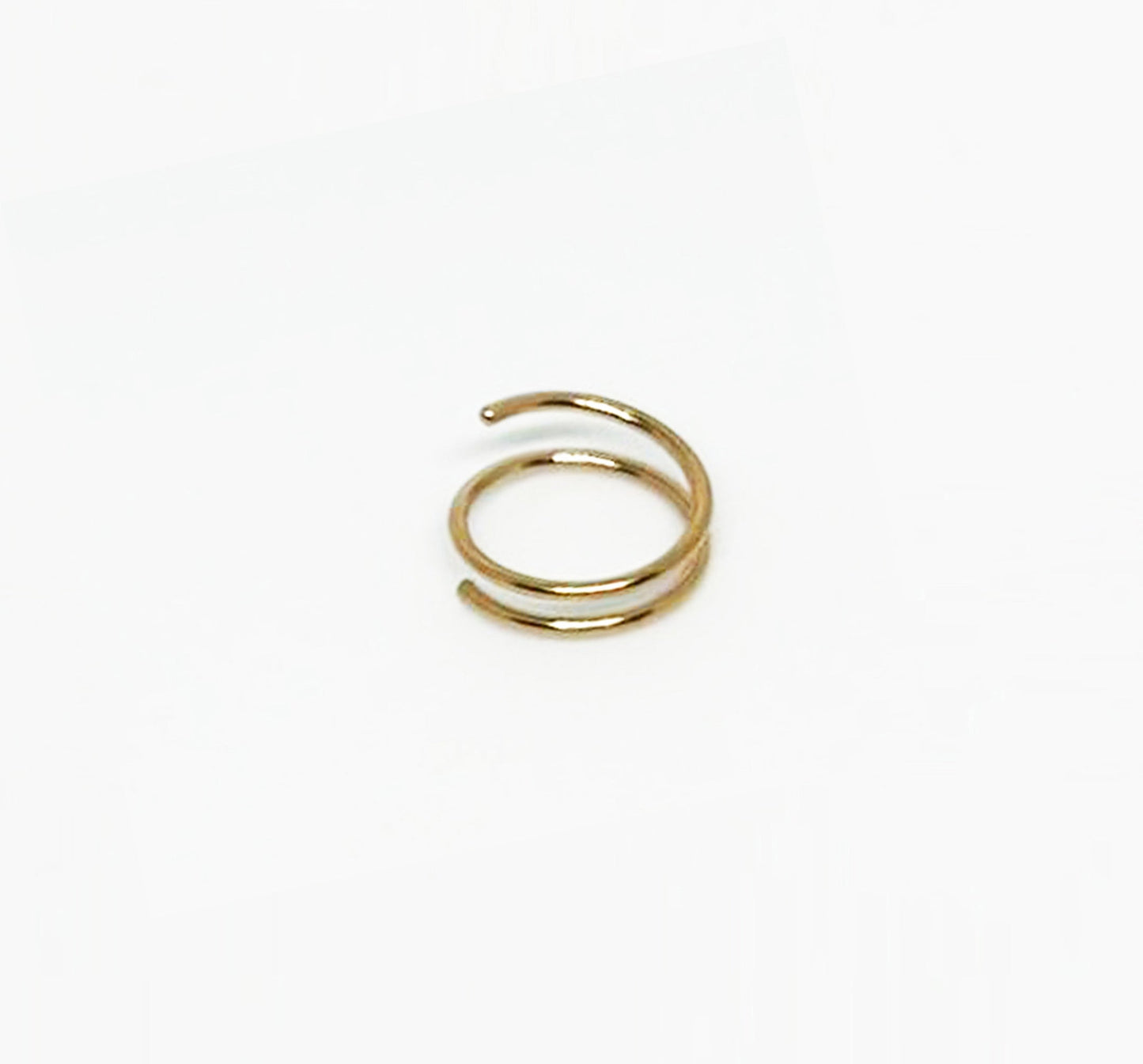 Salvatori Paris Rose Gold Spiral Double Nose Ring Hoop and Nose Piercing