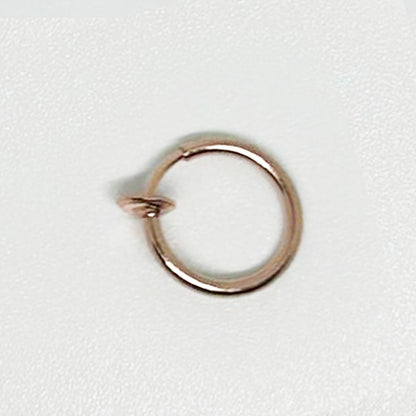 Salvatori Paris Rose Gold Fake Nose Lip Earring Ring Hoop 20G Nose Hoop Rings