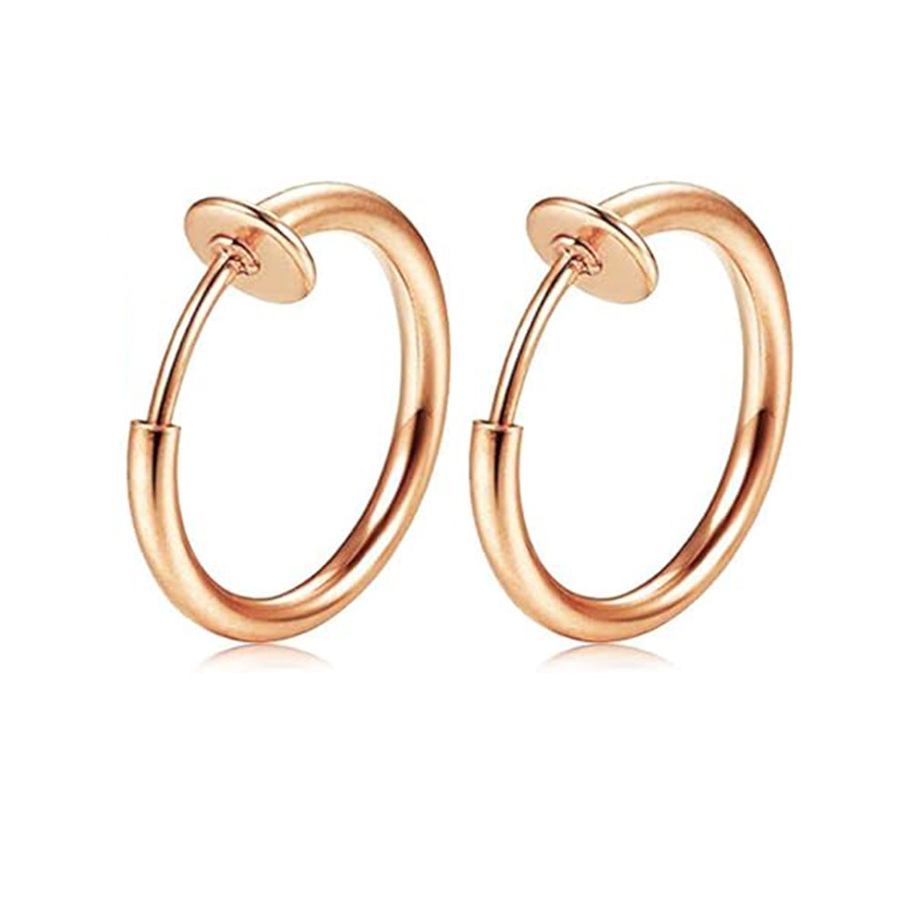 Salvatori Paris Rose Gold Fake Nose Lip Earring Ring Hoop 20G Nose Hoop Rings