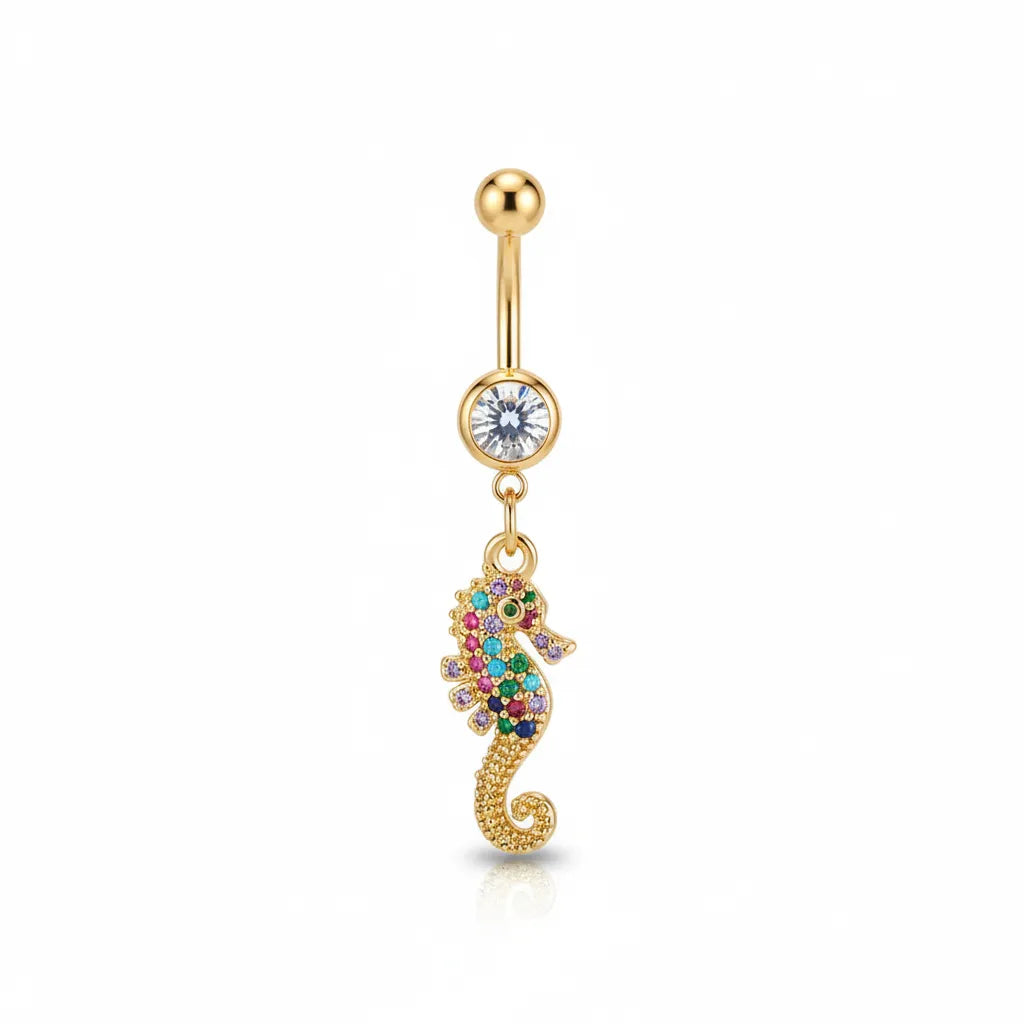 Salvatori Paris Seahorse Dangle Belly Button Piercing