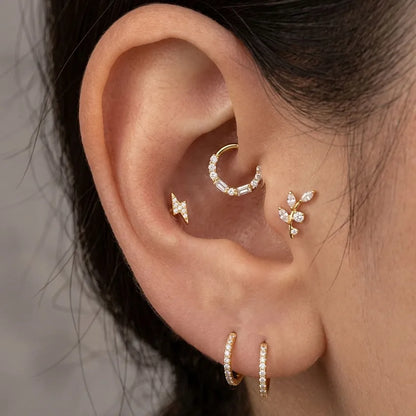 Salvatori Paris Titanium Crystal Lightning Strike Piercing