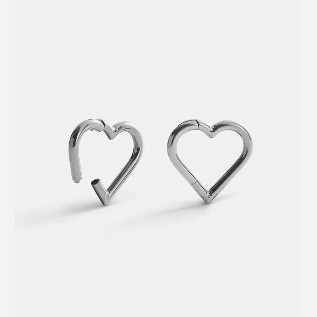 Salvatori Paris Heart Clicker Rook Piercing and Hoop