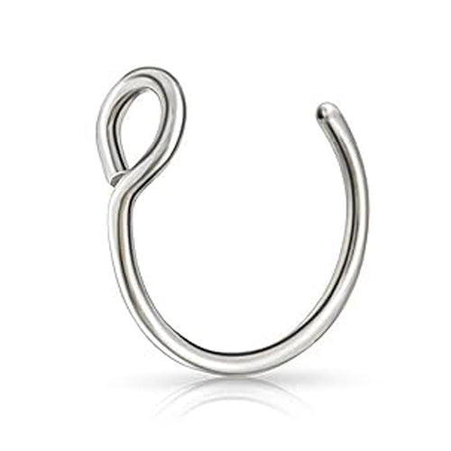 Salvatori Paris Silver Fake Nose Ring Hoop Stainless Steel Nose Piercing