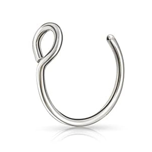 Salvatori Paris Silver Fake Nose Ring Hoop Stainless Steel Nose Piercing