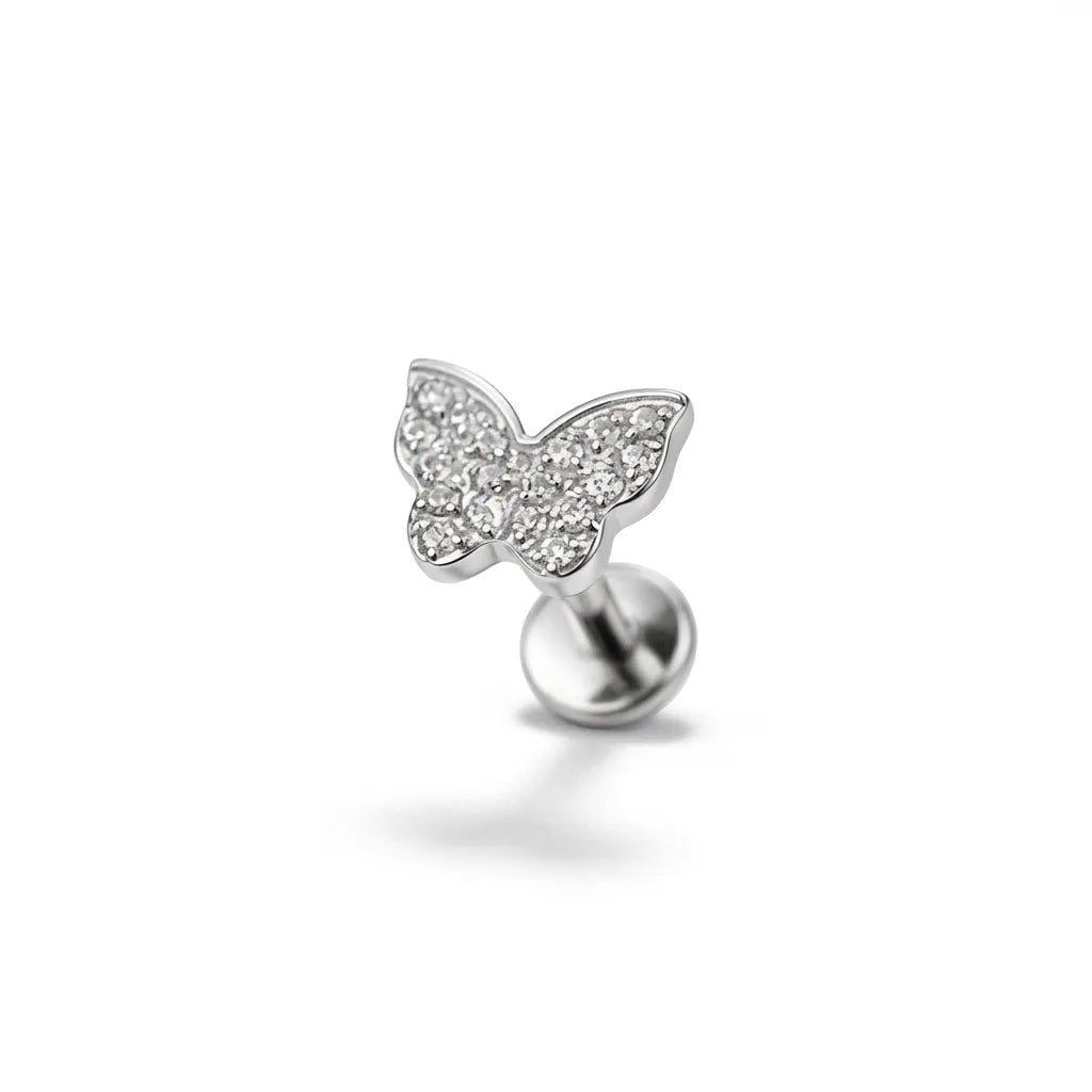 Salvatori Paris Crystal Butterfly Tragus Piercing