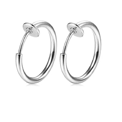 Salvatori Paris Silver Fake Nose Lip Earring Ring Hoop 20G Nose Hoop Rings