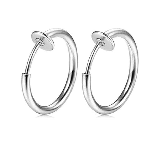 Salvatori Paris Silver Fake Nose Lip Earring Ring Hoop 20G Nose Hoop Rings