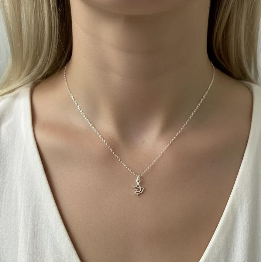 Salvatori Paris Sterling Silver Bird Pendant Necklace
