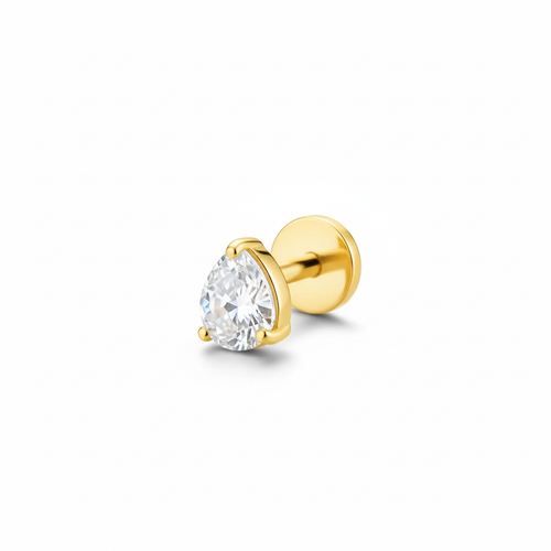 Salvatori Paris Titanium Tear Drop Gem Tragus Piercing