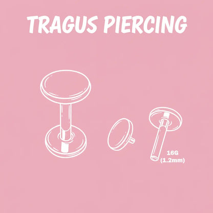 Salvatori Paris Titanium Marquise Gem Labret Stud