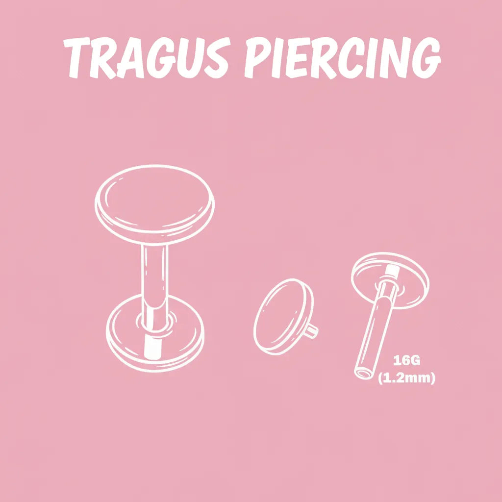 Salvatori Paris Titanium Chevron V-Shape Crystal Labret Stud