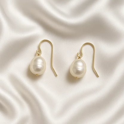 Salvatori Paris Clara Lux Gold Filled Hook Large Pearl Earrings