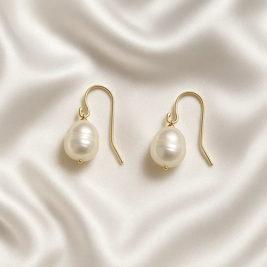 Salvatori Paris Clara Lux Gold Filled Hook Large Pearl Earrings