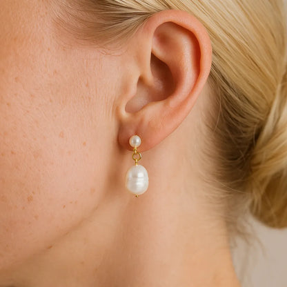 Salvatori Paris Silva Opale Double Pearl Stud Earrings