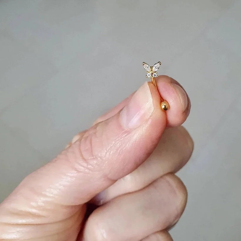 Salvatori Paris Butterfly Rook Piercing Cartilage Hoop Earring