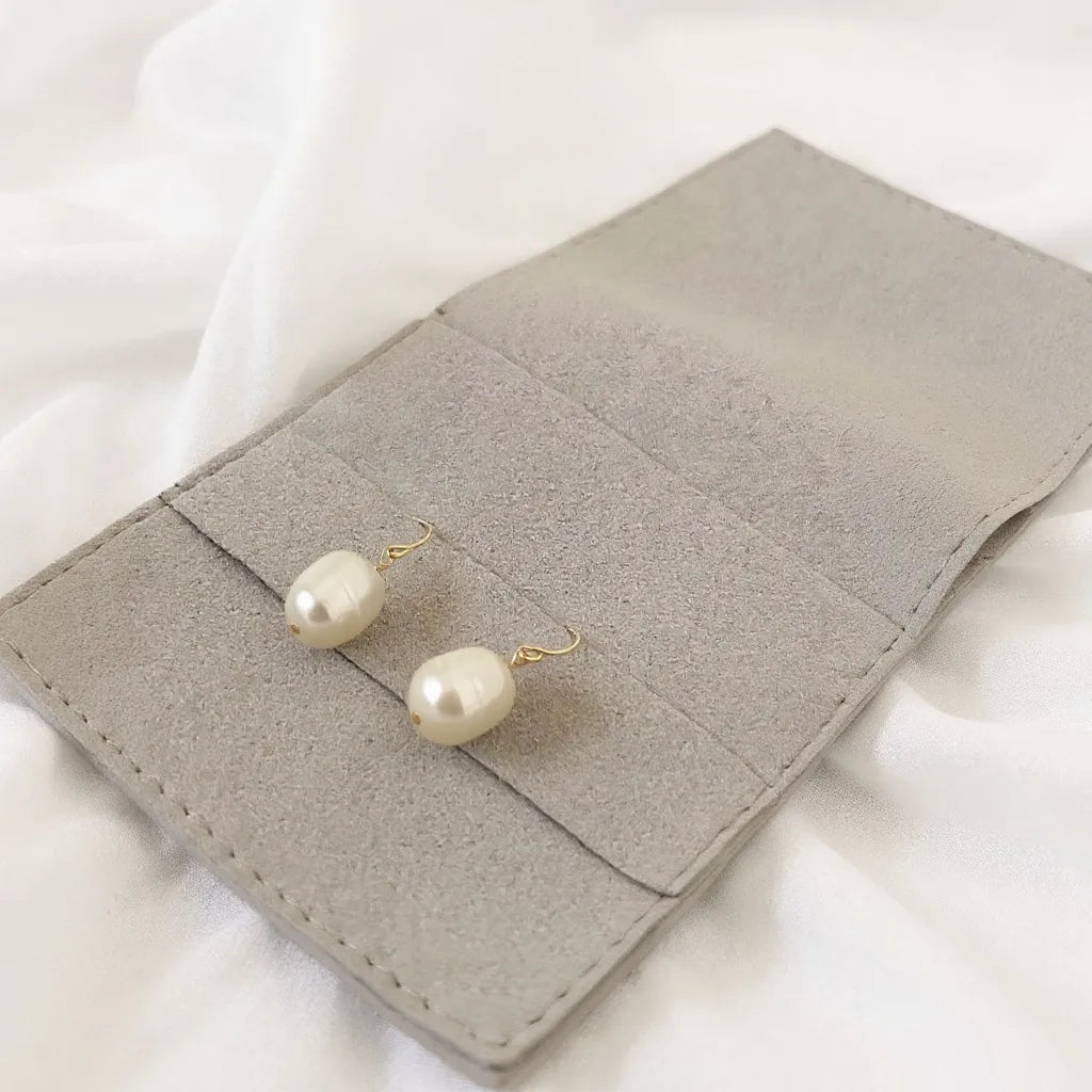 Salvatori Paris Clara Lux Gold Filled Hook Large Pearl Earrings
