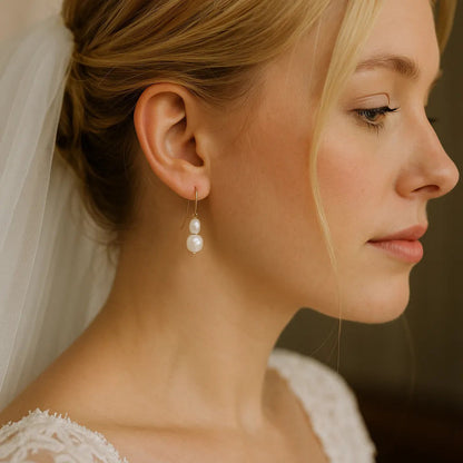 Salvatori Paris Beth Hook Large Pearl Earrings