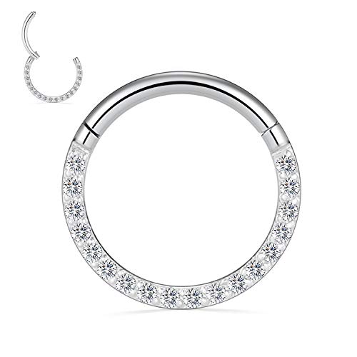 Salvatori Paris Crystal Conch Piercing and Septum Piercing