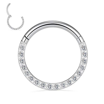 Salvatori Paris Crystal Conch Piercing and Septum Piercing