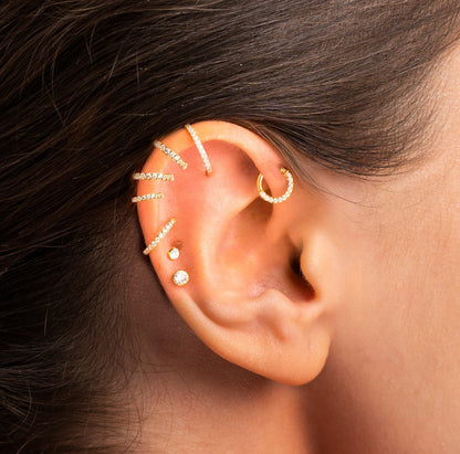 Salvatori Paris Crystal Conch Piercing and Septum Piercing