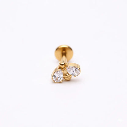 Salvatori Paris Crystal Bee Tragus Piercing