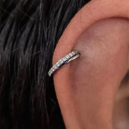 Salvatori Paris Crystal Double Row Helix Piercing