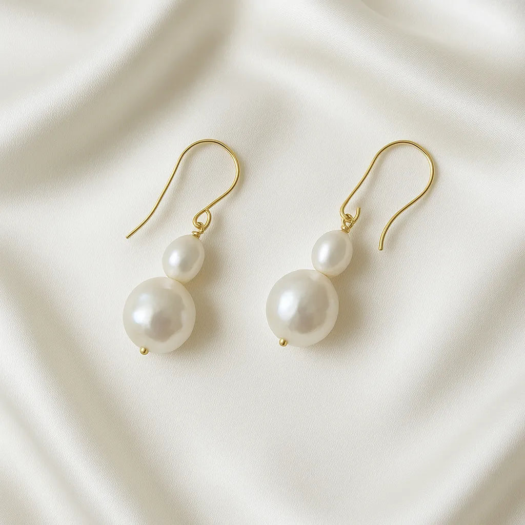 Salvatori Paris Beth Hook Large Pearl Earrings
