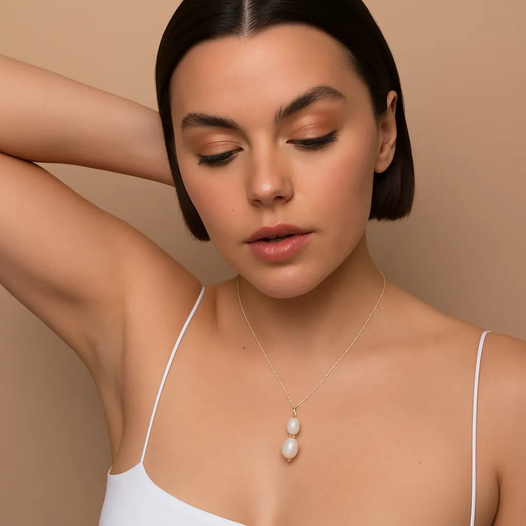Salvatori Paris Clara Lux Silver Double Baroque Pearl Necklace