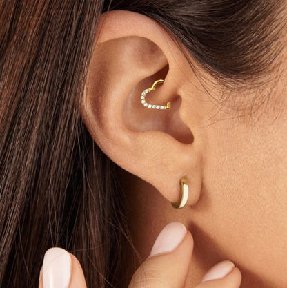 Salvatori Paris Crystal Clicker Heart Rook Piercing