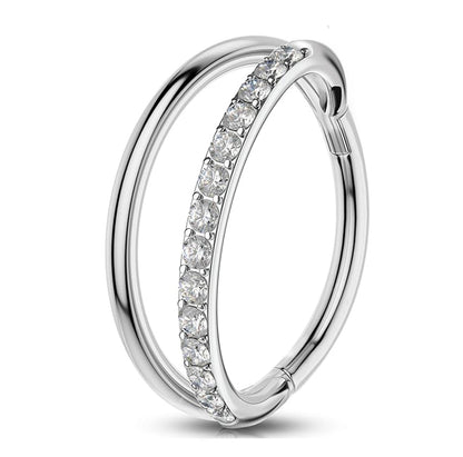 Salvatori Paris Double Hinged Segment Rook Piercing Cartilage Hoop