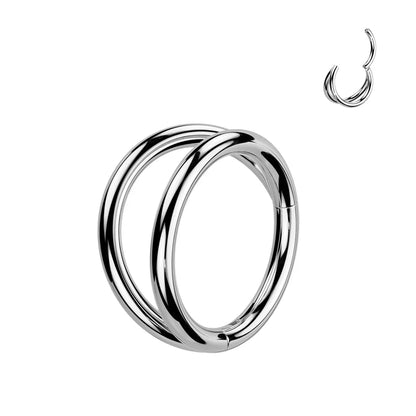 Salvatori Paris Classic Double Conch Piercing and Hoop Piercing