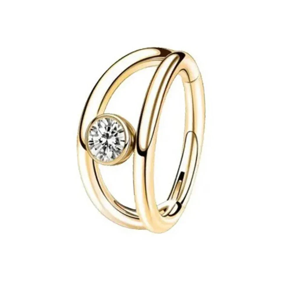 Salvatori Paris Crystal Double Hoop Helix Piercing