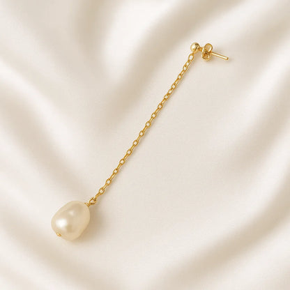 Salvatori Paris Douce Nuit Stud Long Pearl Drop Earrings