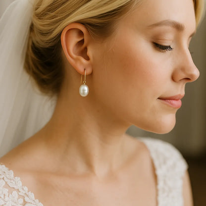Salvatori Paris Clara Lux Gold Filled Hook Large Pearl Earrings