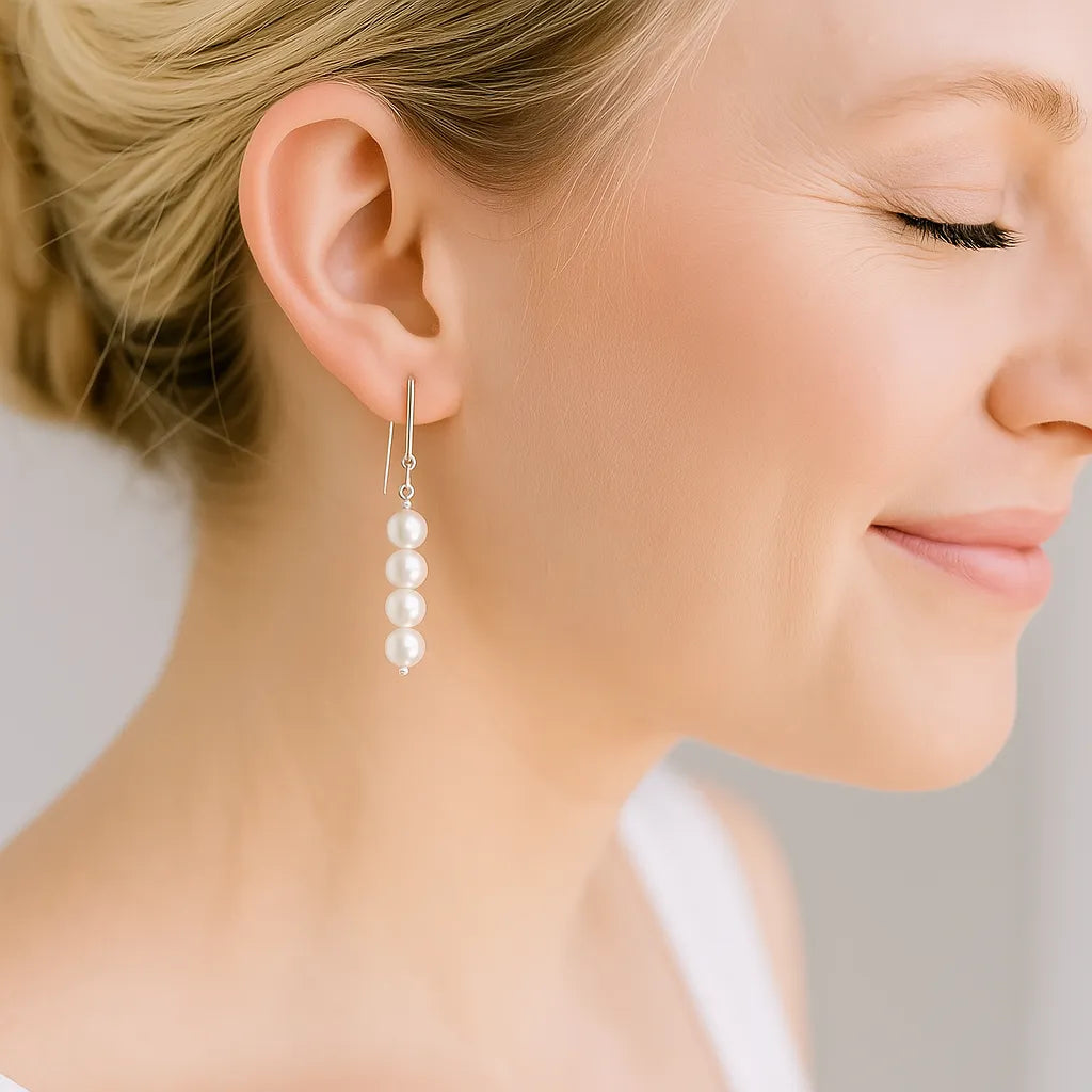 Salvatori Paris Vent Saphir Silver Stud Earrings