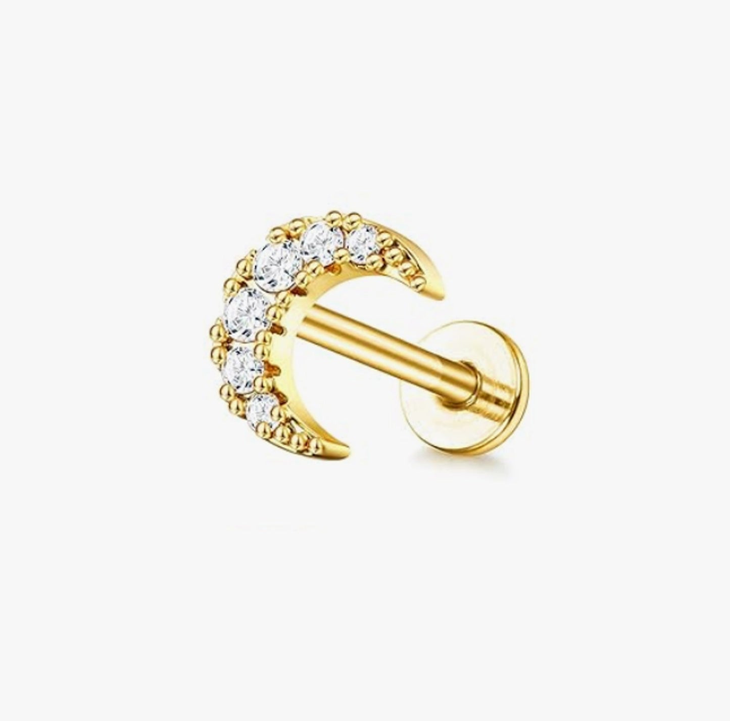 Salvatori Paris Moon Rook Piercing Cartilage Hoop Earring