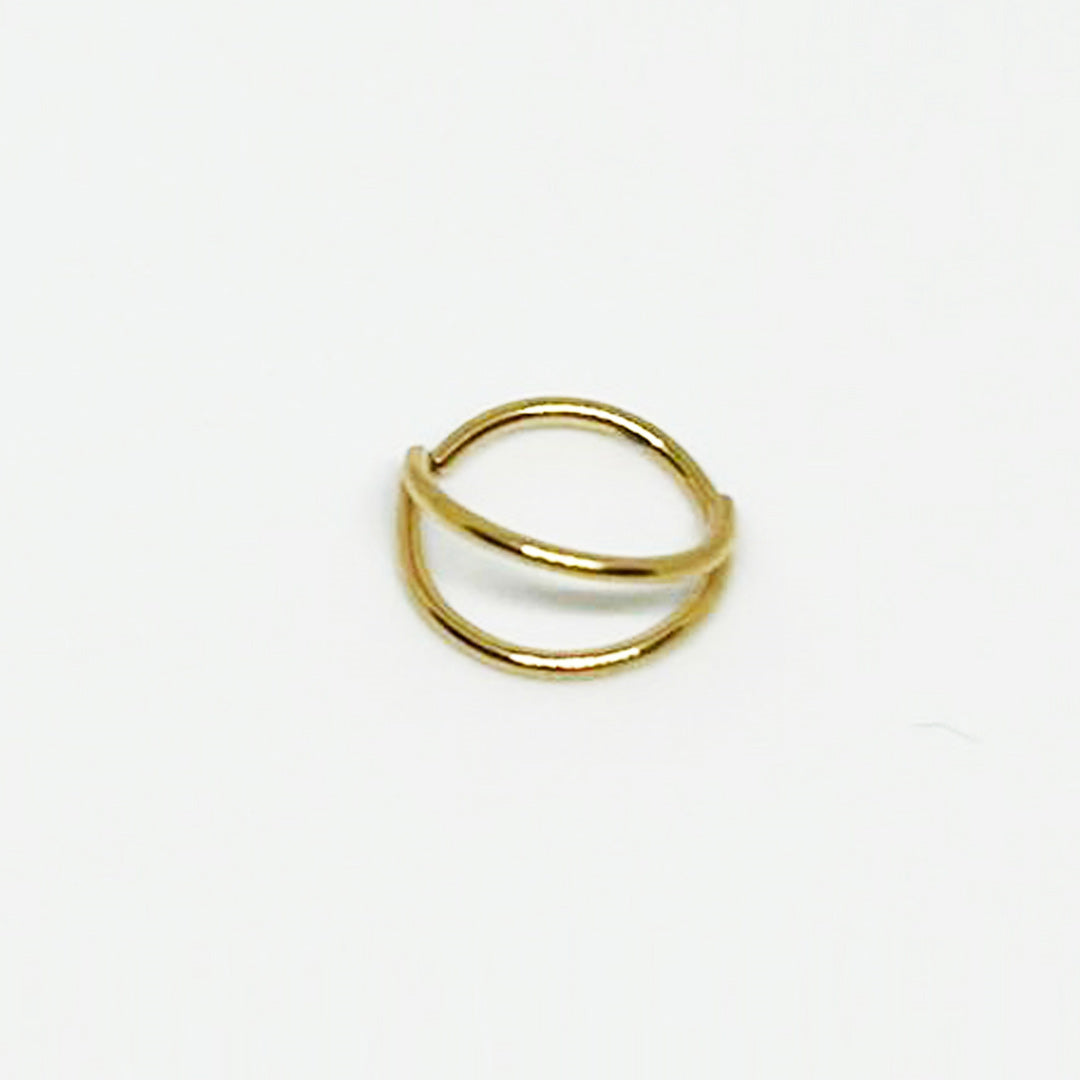 Salvatori Paris Nose Ring With Stud 20G Nose Hoop Rings