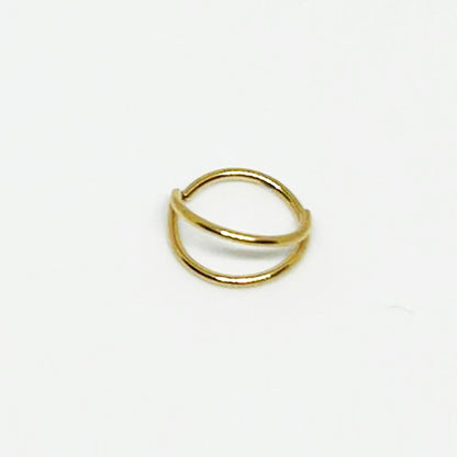 Salvatori Paris Nose Ring With Stud 20G Nose Hoop Rings