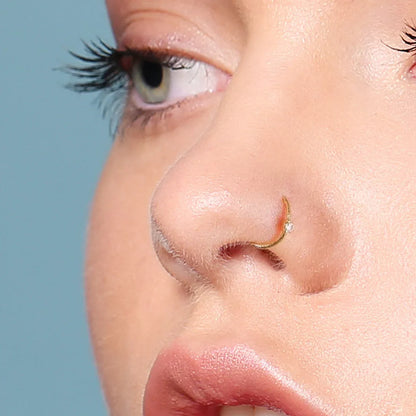 Salvatori Paris Crsytal Nose Ring Hoops Ears and Nose Piercing