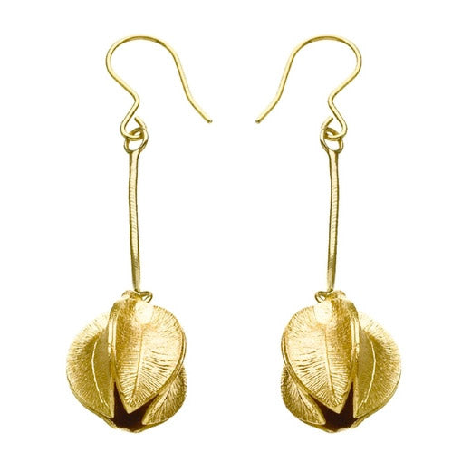 Kalevala Snow Flower earrings, bronze, Kalevala Modern, 3682141K