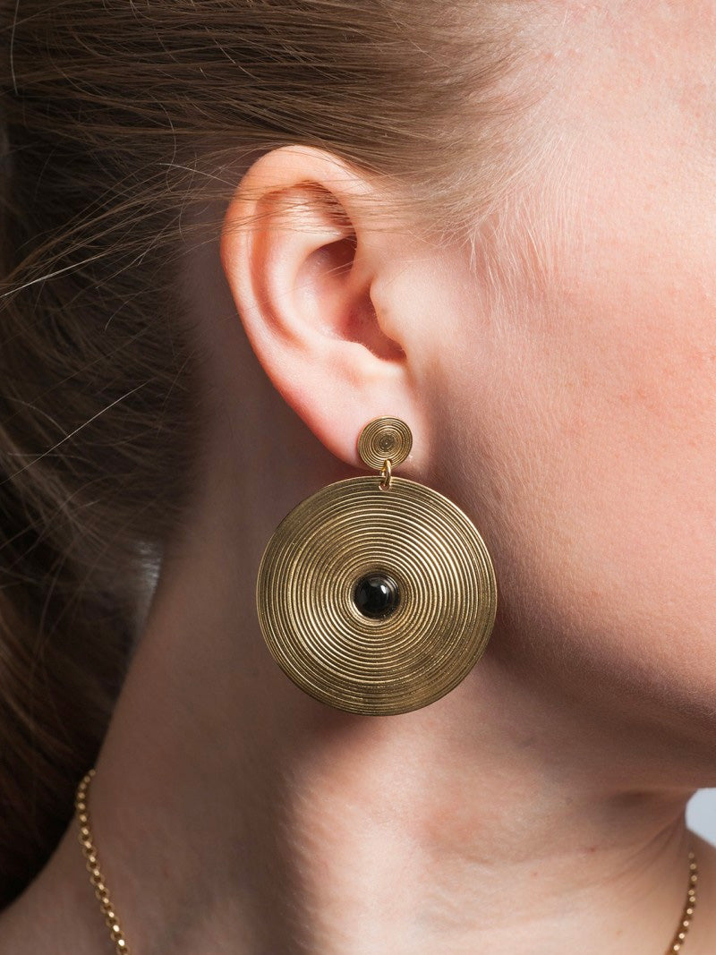 Kalevala Kosmos Earrings, Onyx, Kalevala Modern