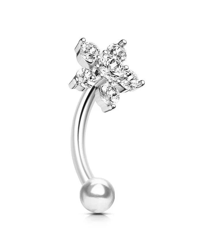 Salvatori Paris Flower Clicker Rook Piercing and Hoop
