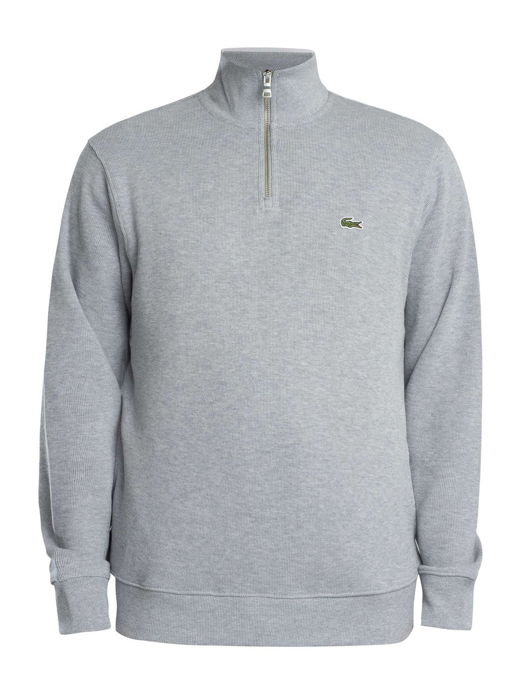 Lacoste Men's Zip Collar Sweatshirt, Grey